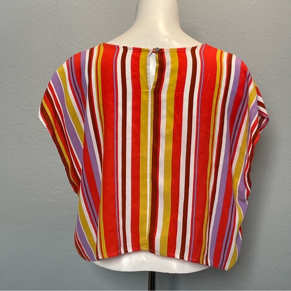FOREVER 21 Striped Boxy Cropped Top - Picture 2 of 9